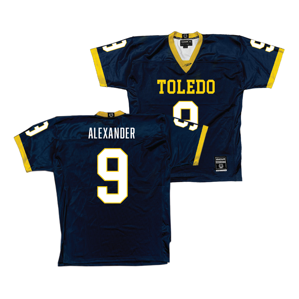 Navy Toledo Football Jersey - Darius Alexander