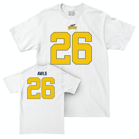 Toledo Football White Blitz Comfort Colors Tee - Braden Awls | #26