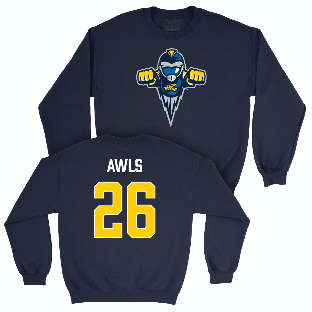 Toledo Football Navy Legacy Crew - Braden Awls | #26