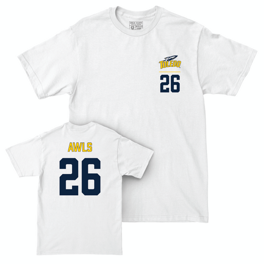 Toledo Football White Logo Comfort Colors Tee - Braden Awls | #26