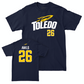 Toledo Football Navy Sideline Tee - Braden Awls | #26