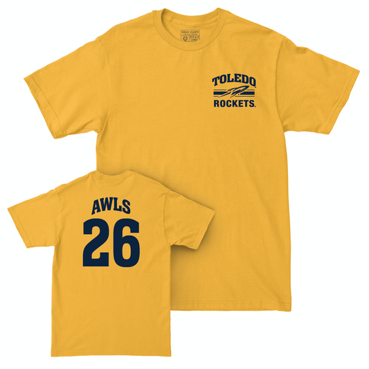 Toledo Football Gold Victory Tee - Braden Awls | #26