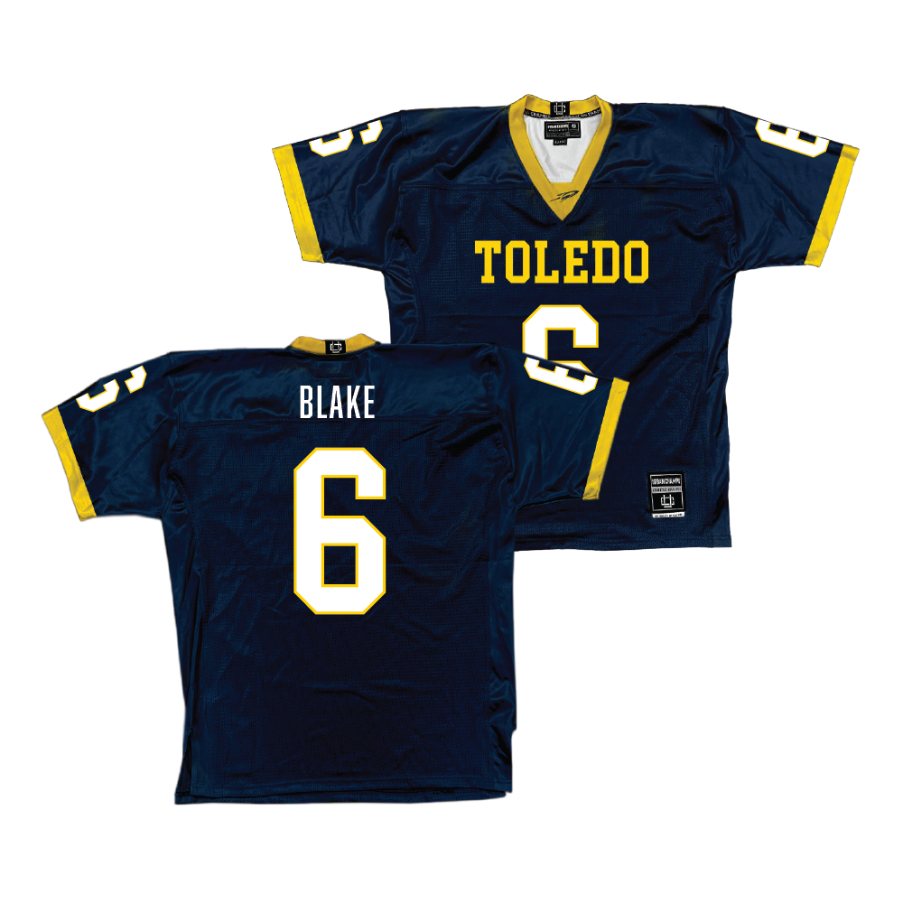 Navy Toledo Football Jersey  - Zeke Blake