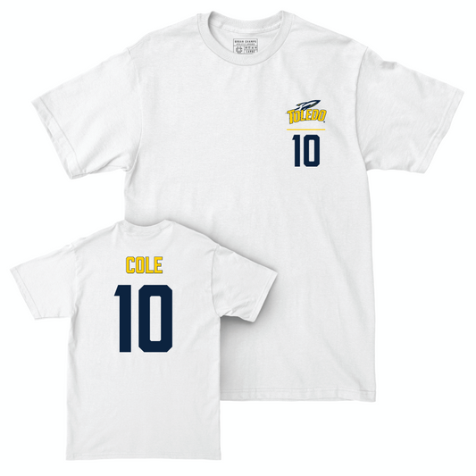 Toledo Women's Basketball White Logo Comfort Colors Tee  - Evalyse Cole