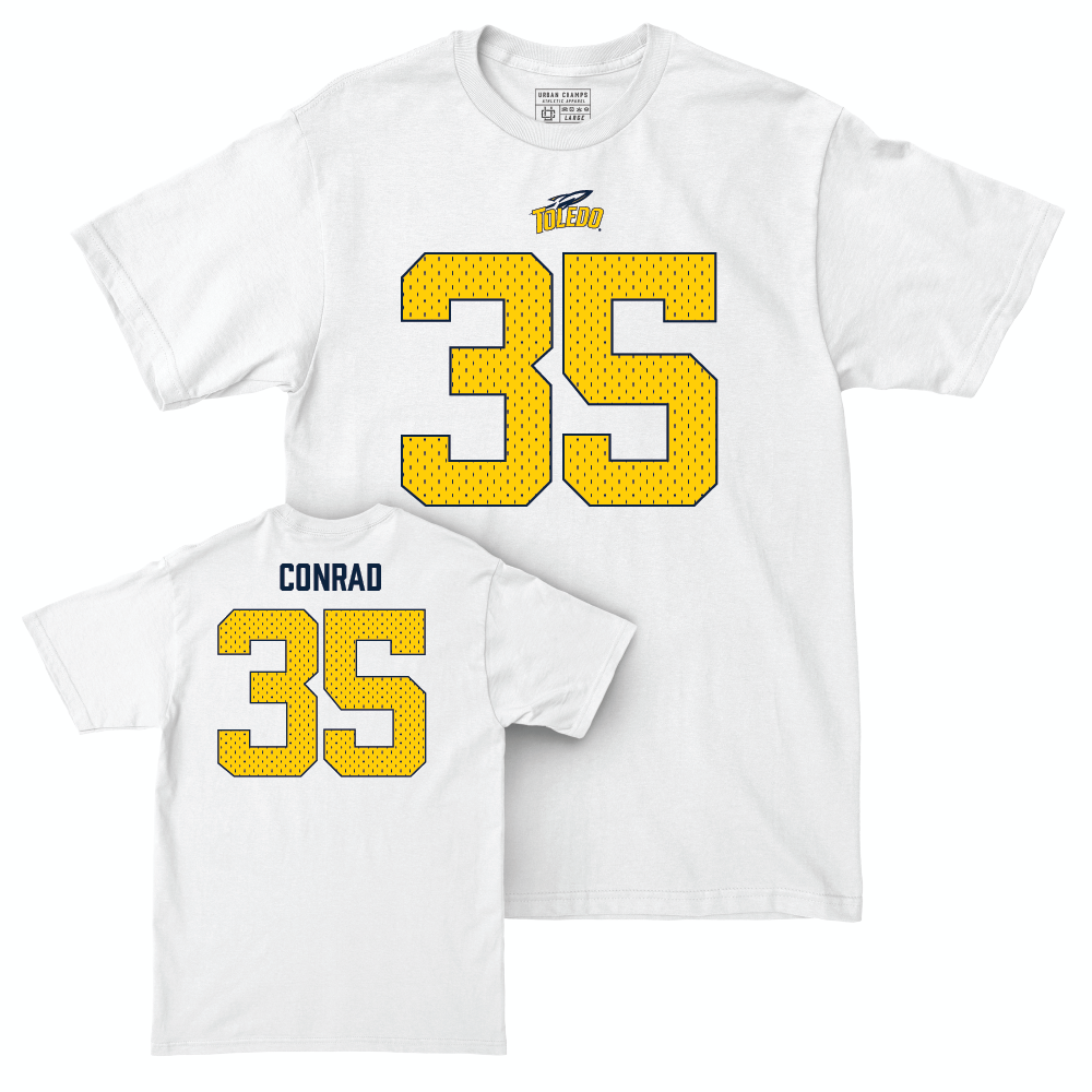 Toledo Football White Blitz Comfort Colors Tee  - Spencer Conrad