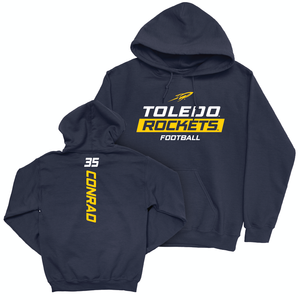 Toledo Football Navy Rush Hoodie  - Spencer Conrad