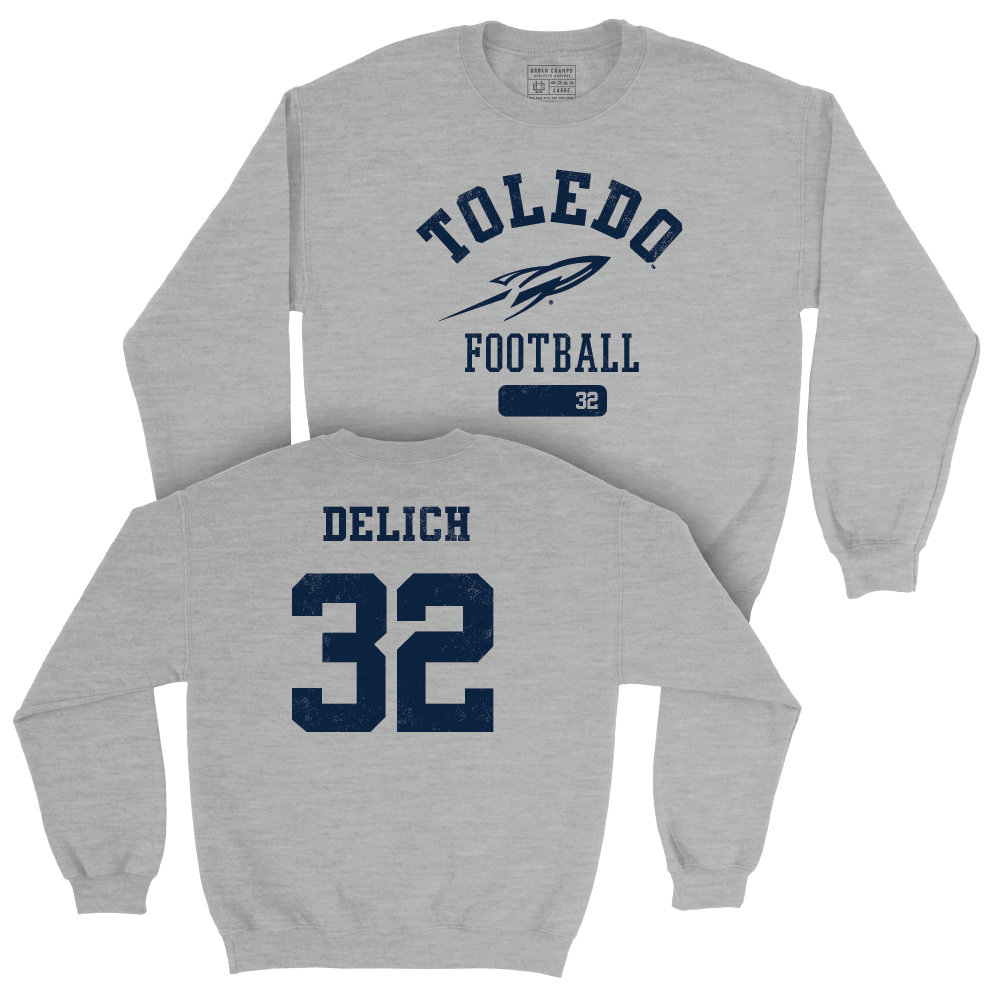 Toledo Football Sport Grey Varsity Crew  - Landen Delich