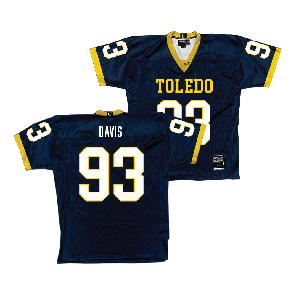 Navy Toledo Football Jersey  - Malachi Davis