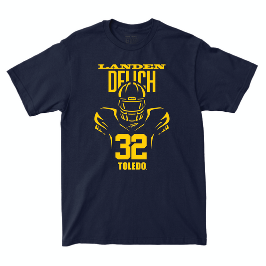 Toldeo Football Navy End Zone Tee  - Landen Delich