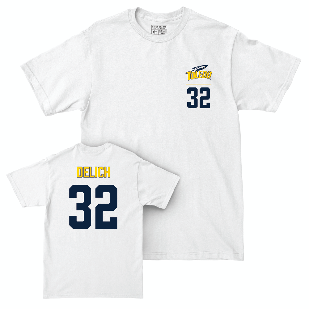 Toledo Football White Logo Comfort Colors Tee  - Landen Delich