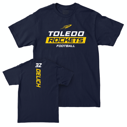 Toledo Football Navy Rush Tee  - Landen Delich