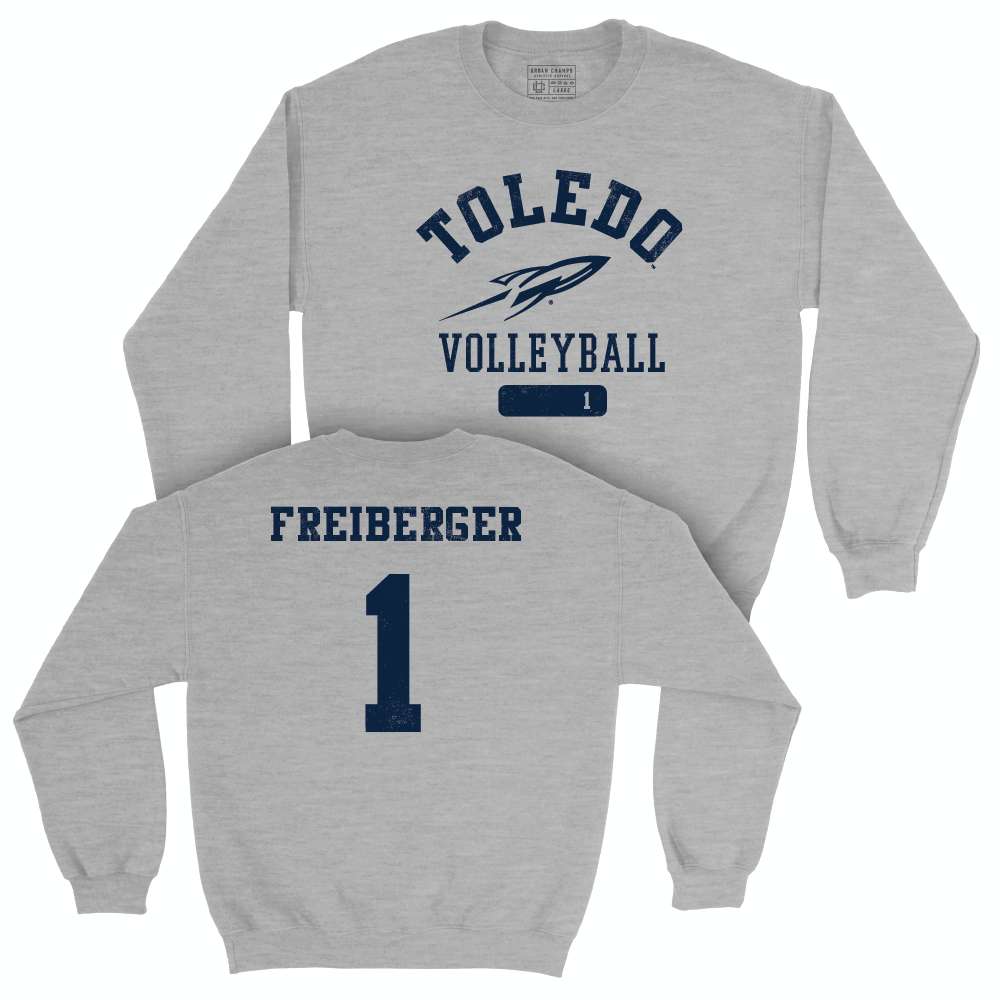 Toledo Women's Volleyball Sport Grey Varsity Crew  - Grace Freiberger