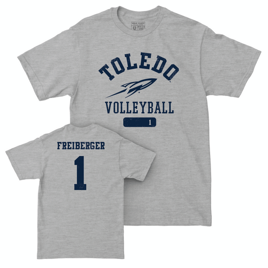 Toledo Women's Volleyball Sport Grey Varsity Tee  - Grace Freiberger