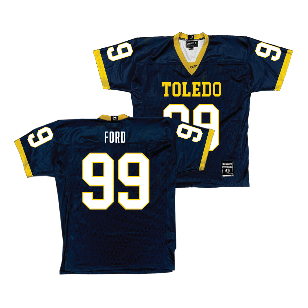 Navy Toledo Football Jersey - Travion Ford