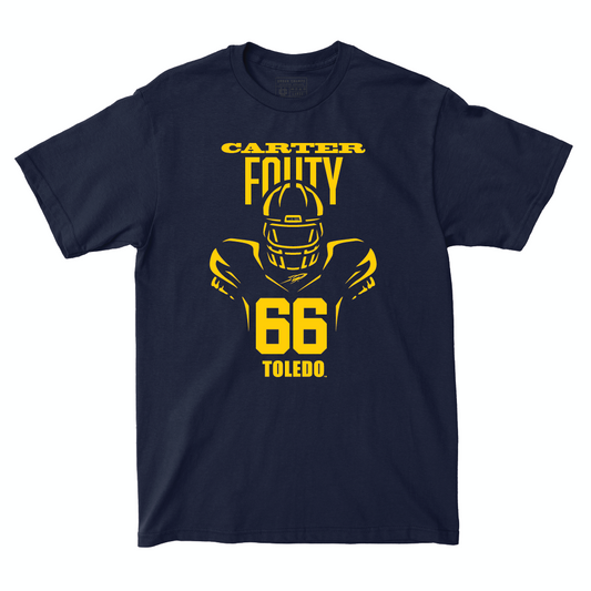 Toldeo Football Navy End Zone Tee  - Carter Fouty