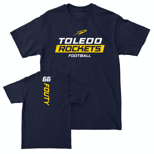 Toledo Football Navy Rush Tee  - Carter Fouty