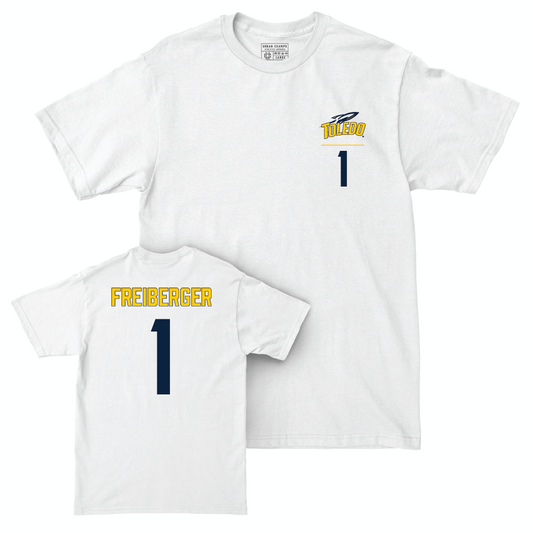 Toledo Women's Volleyball White Logo Comfort Colors Tee  - Grace Freiberger