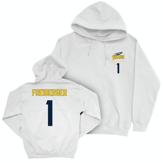 Toledo Women's Volleyball White Logo Hoodie  - Grace Freiberger