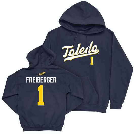 Toledo Women's Volleyball Navy Script Hoodie  - Grace Freiberger