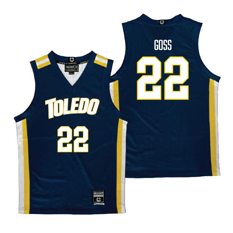 Toledo Women's Basketball Navy Jersey - Khera Goss | #22