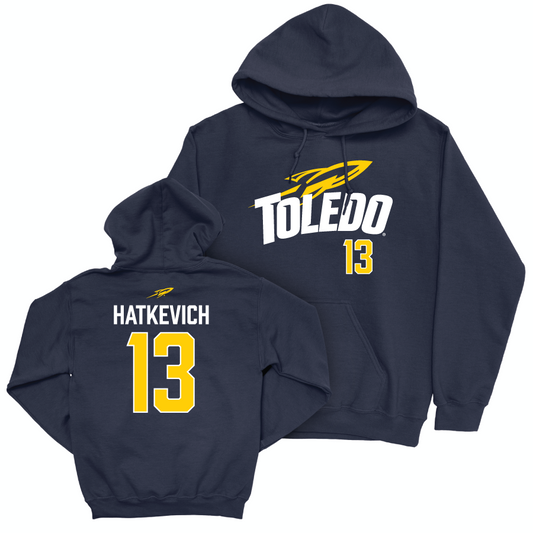 Toledo Women's Volleyball Navy Sideline Hoodie - Macy Hatkevich | #13