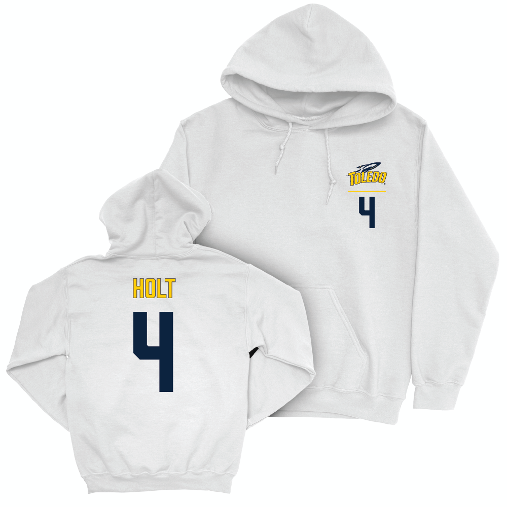 Toledo Football White Logo Hoodie  - Deshawn Holt