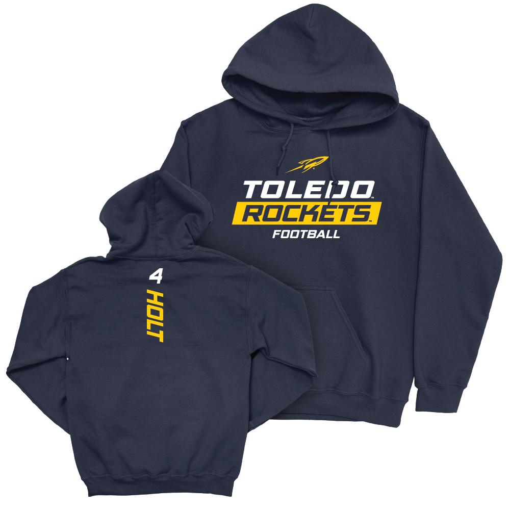 Toledo Football Navy Rush Hoodie  - Deshawn Holt