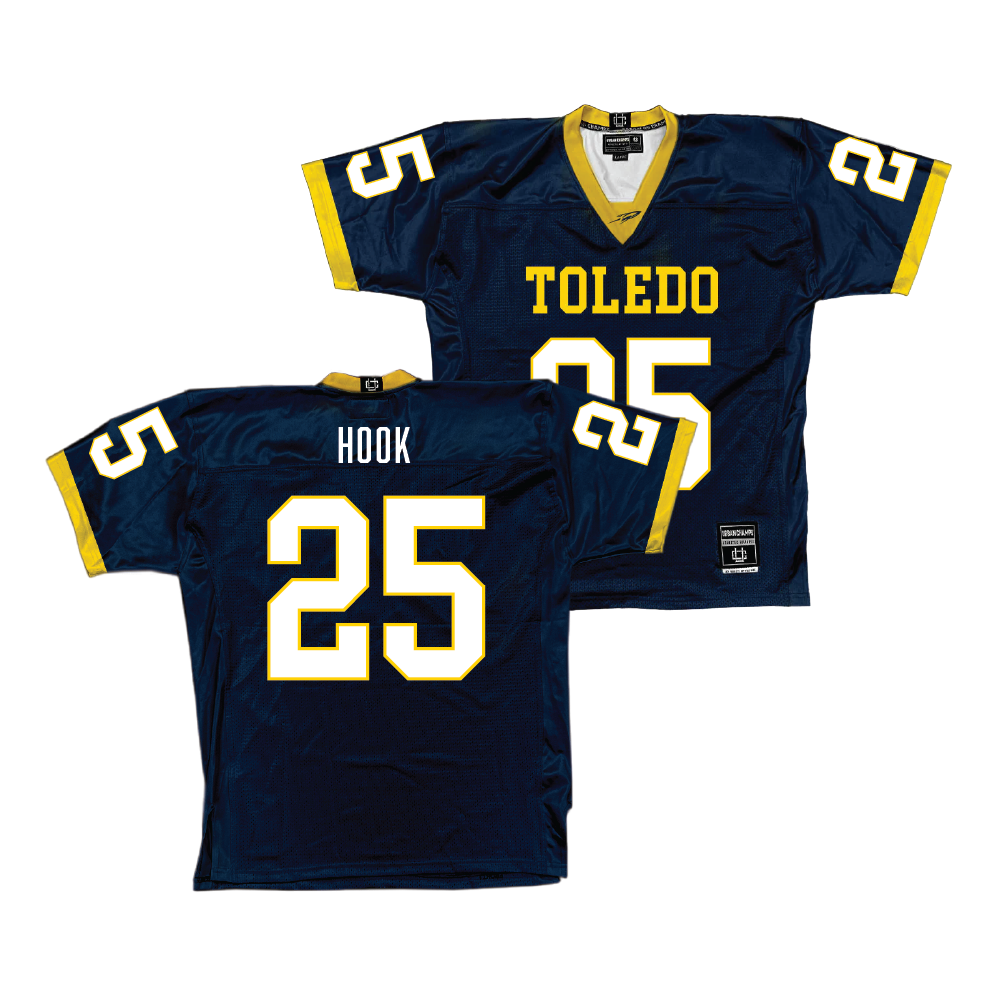 Navy Toledo Football Jersey - Maxen Hook