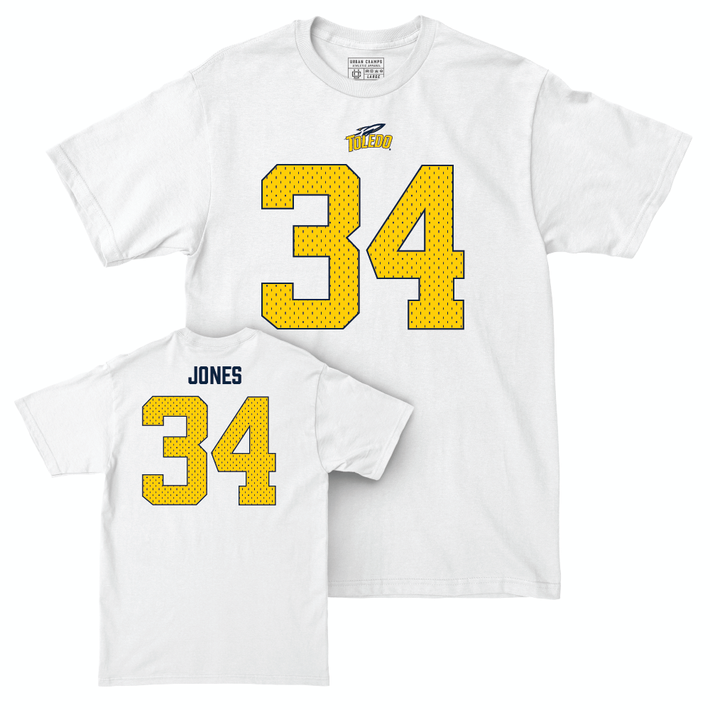 Toledo Football White Blitz Comfort Colors Tee  - Connor Jones