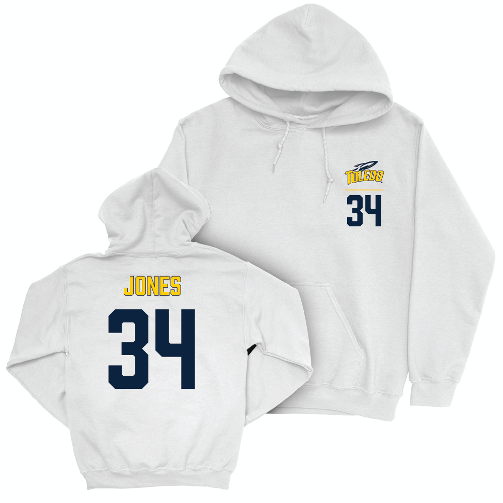 Toledo Football White Logo Hoodie  - Connor Jones