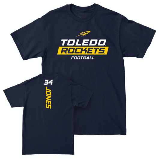 Toledo Football Navy Rush Tee  - Connor Jones