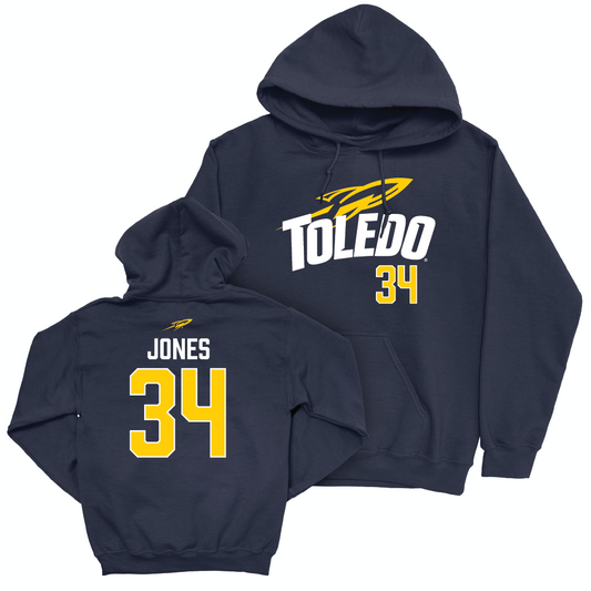 Toledo Football Navy Sideline Hoodie  - Connor Jones