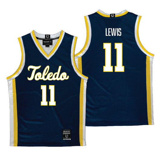 Toledo Men's Basketball Navy Jersey - Samuel Lewis