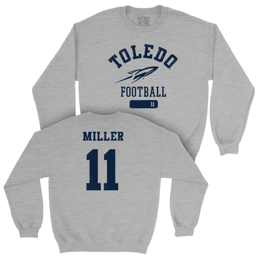 Toledo Football Sport Grey Varsity Crew  - Hyajah Miller