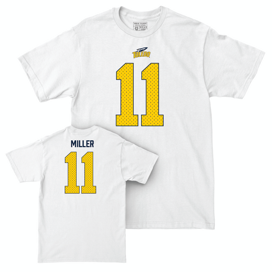 Toledo Football White Blitz Comfort Colors Tee  - Hyajah Miller