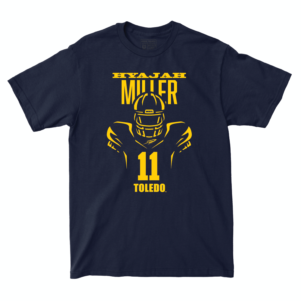 Toldeo Football Navy End Zone Tee  - Hyajah Miller