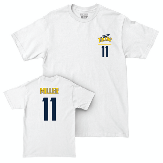 Toledo Football White Logo Comfort Colors Tee  - Hyajah Miller