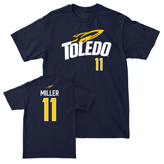 Toledo Football Navy Sideline Tee  - Hyajah Miller