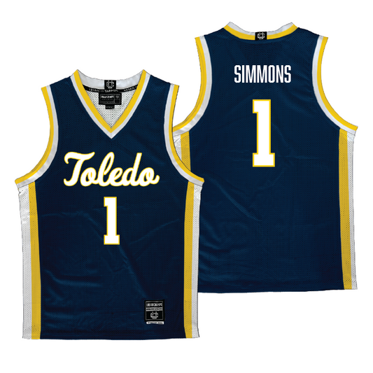 Toledo Men's Basketball Navy Jersey - Javan Simmons | #1