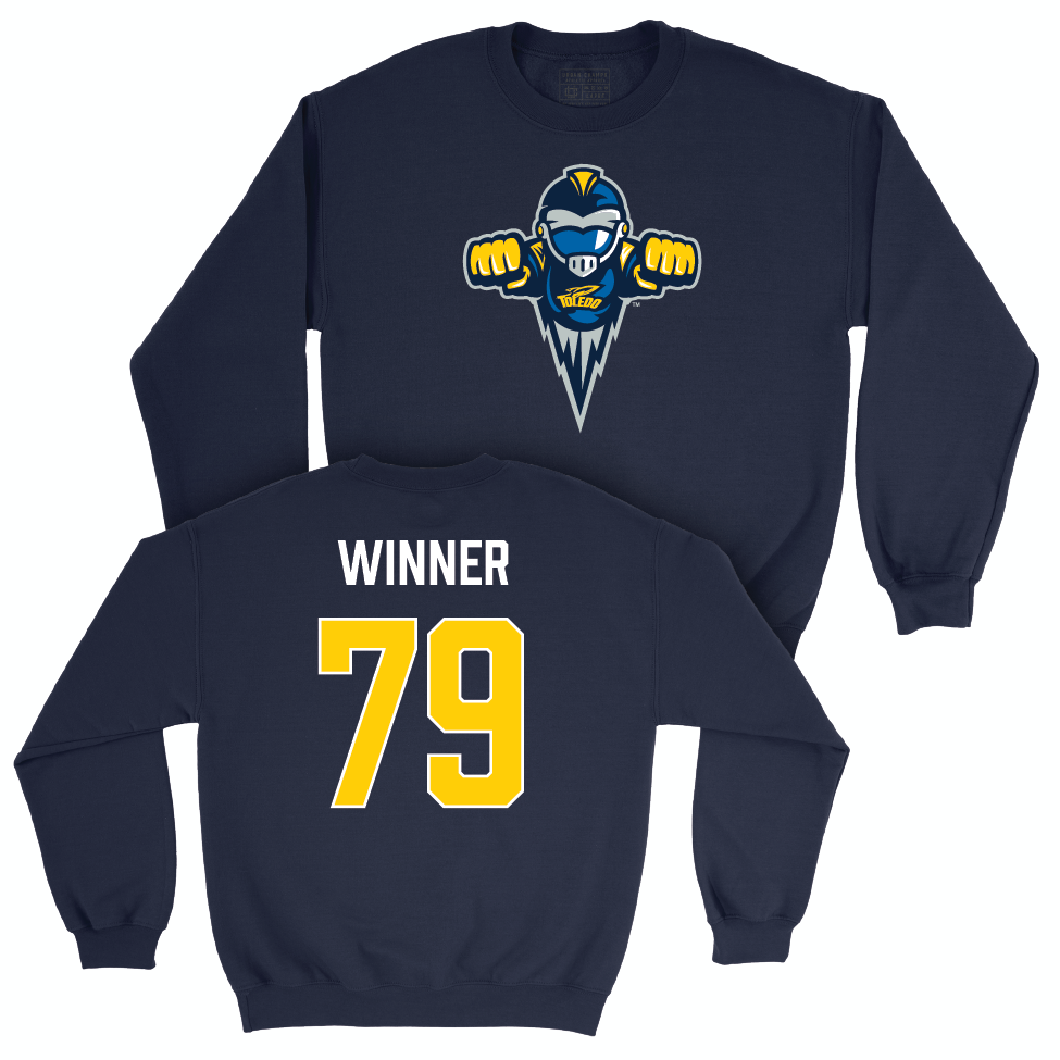 Toledo Football Navy Legacy Crew - Alek Winner | #79 Small