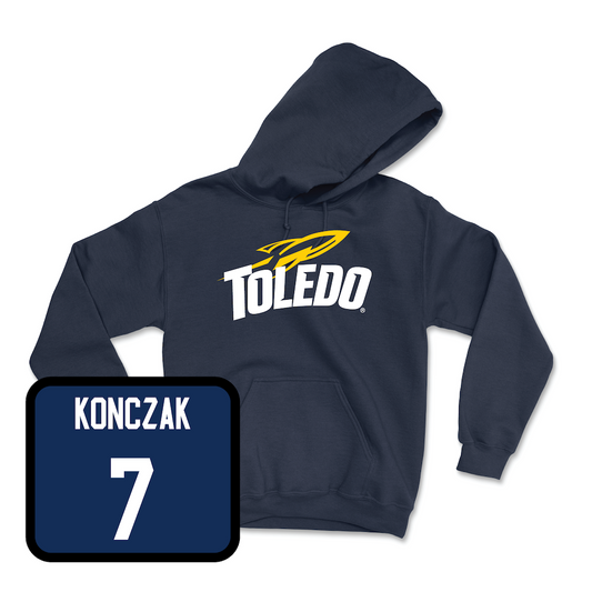 Navy Baseball Toledo Hoodie Youth Small / Caden Konczak | #7