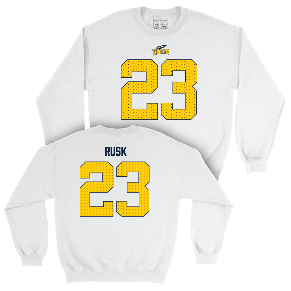 Toledo Football White Blitz Crew - Cooper Rusk | #23 Small