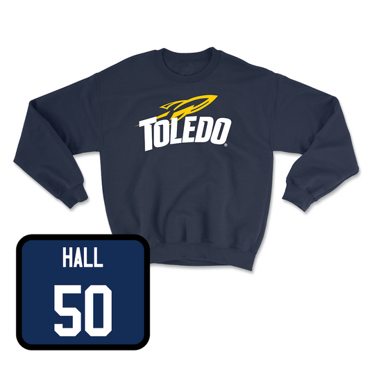 Navy Baseball Toledo Crew Youth Small / Dane Hall | #50