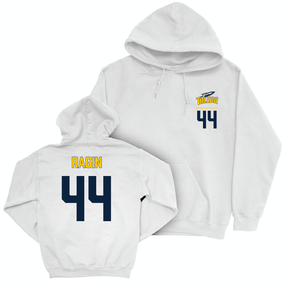 Toledo Football White Logo Hoodie - D'Andre Ragin | #44 Small