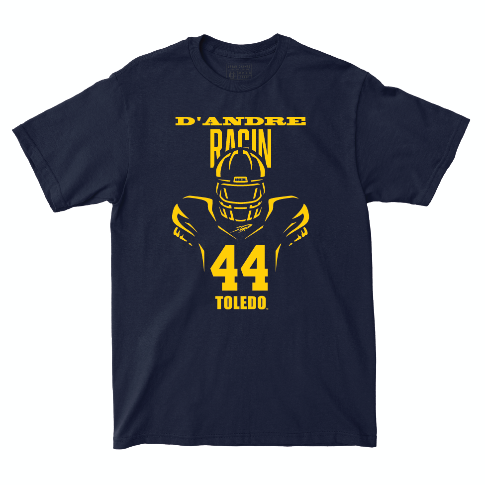 Toldeo Football Navy End Zone Tee - D'Andre Ragin | #44 Small