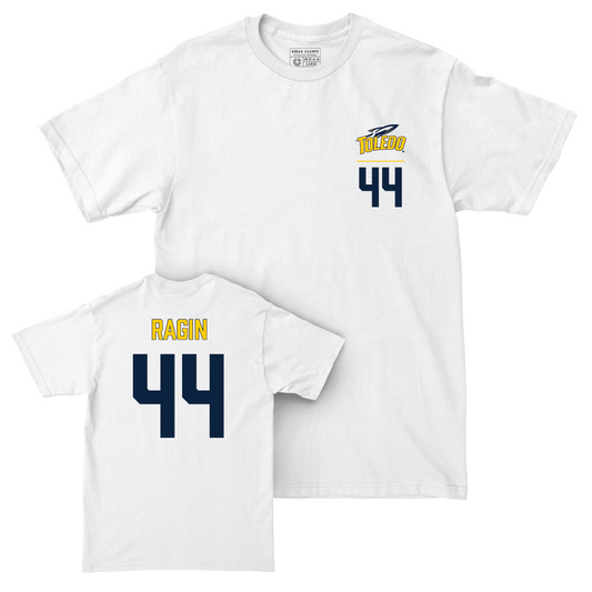 Toledo Football White Logo Comfort Colors Tee - D'Andre Ragin | #44 Small