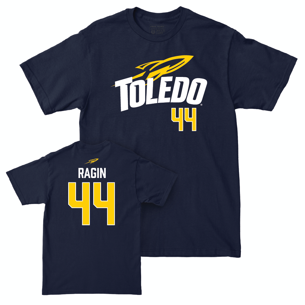 Toledo Football Navy Sideline Tee - D'Andre Ragin | #44 Small