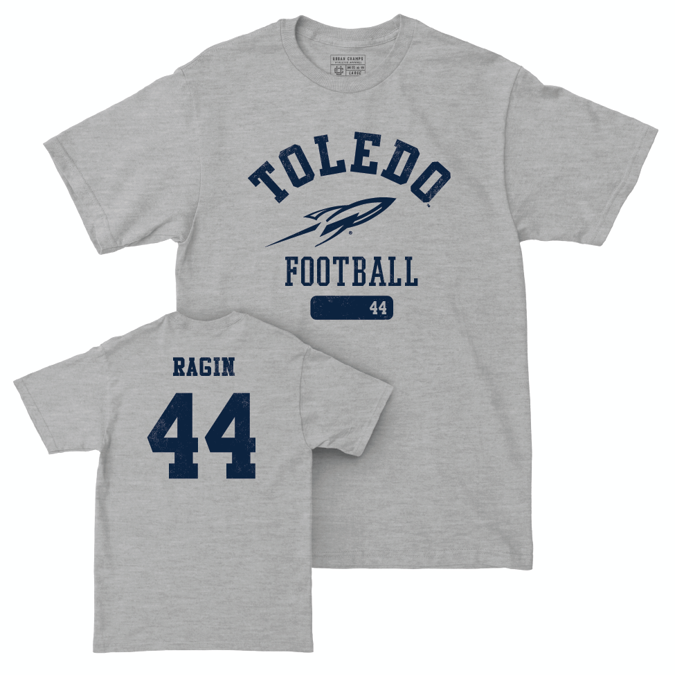 Toledo Football Sport Grey Varsity Tee - D'Andre Ragin | #44 Small