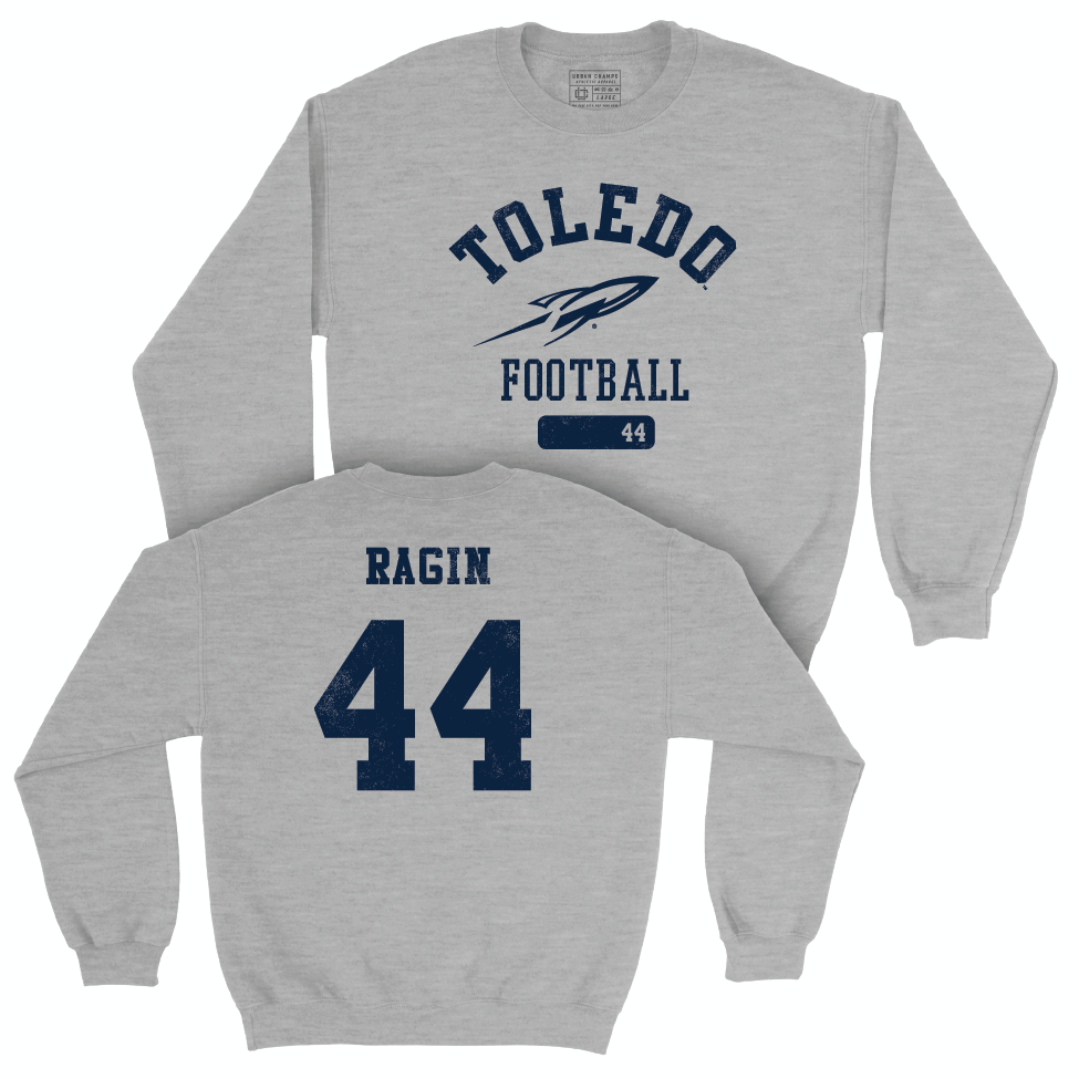 Toledo Football Sport Grey Varsity Crew - D'Andre Ragin | #44 Small