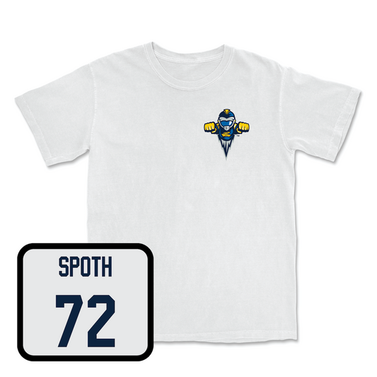 White Football Rocky Comfort Colors Tee Youth Small / Ethan Spoth | #72